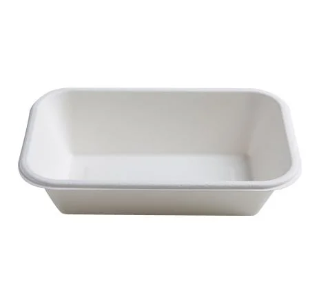 Disposable Biodegradable Bagasse Food Box Tableware Rectangular Sugarcane Lunch Box with Lid